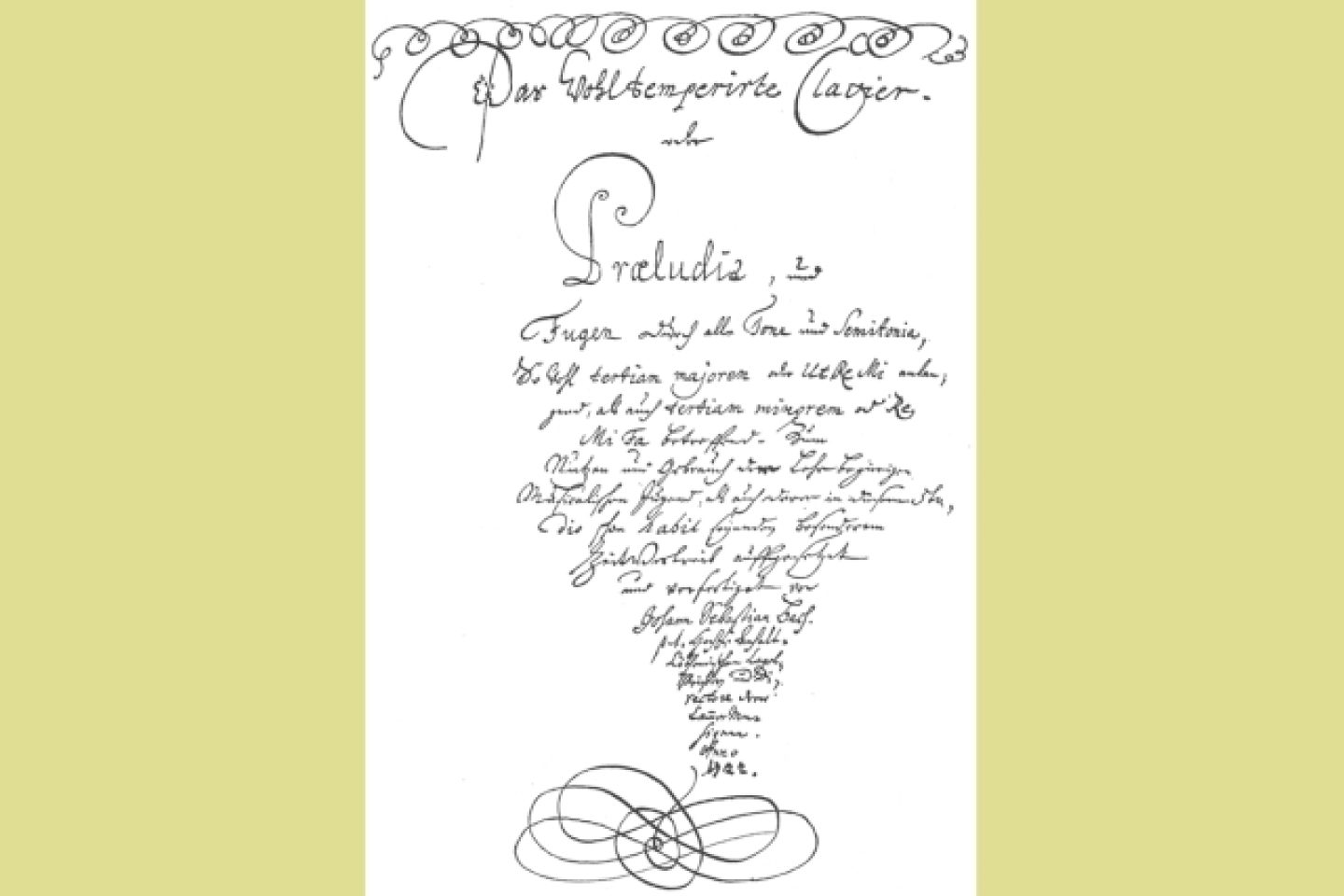 Titelblad van de eerste uitgave van het wohltemperierte klavier sjabloon3