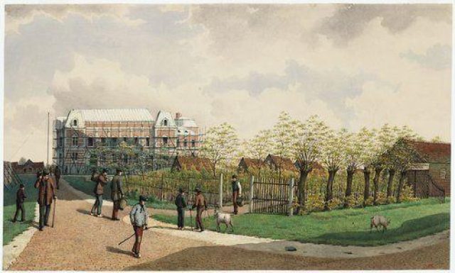 Het Concertgebouw in aanbouw, 1886